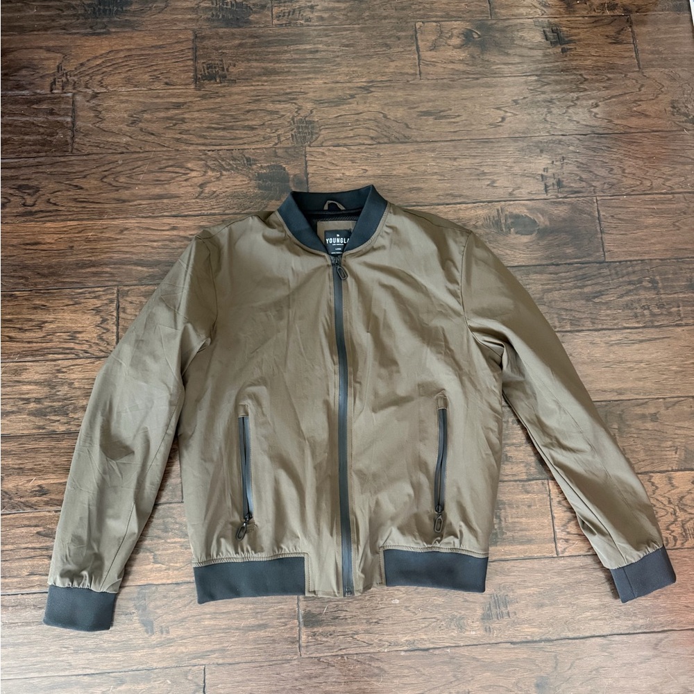 YoungLA Men's Olive Green Bomber Jacket